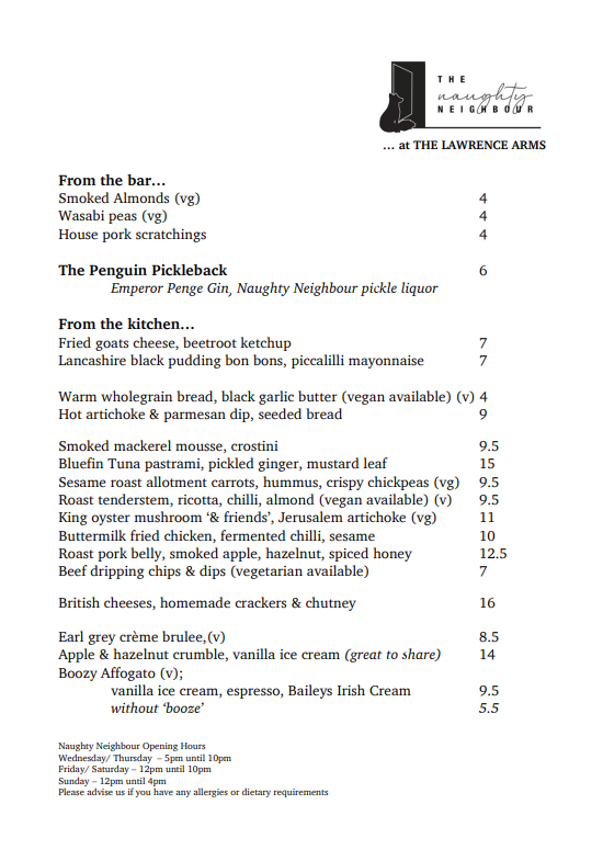 Sample Menu